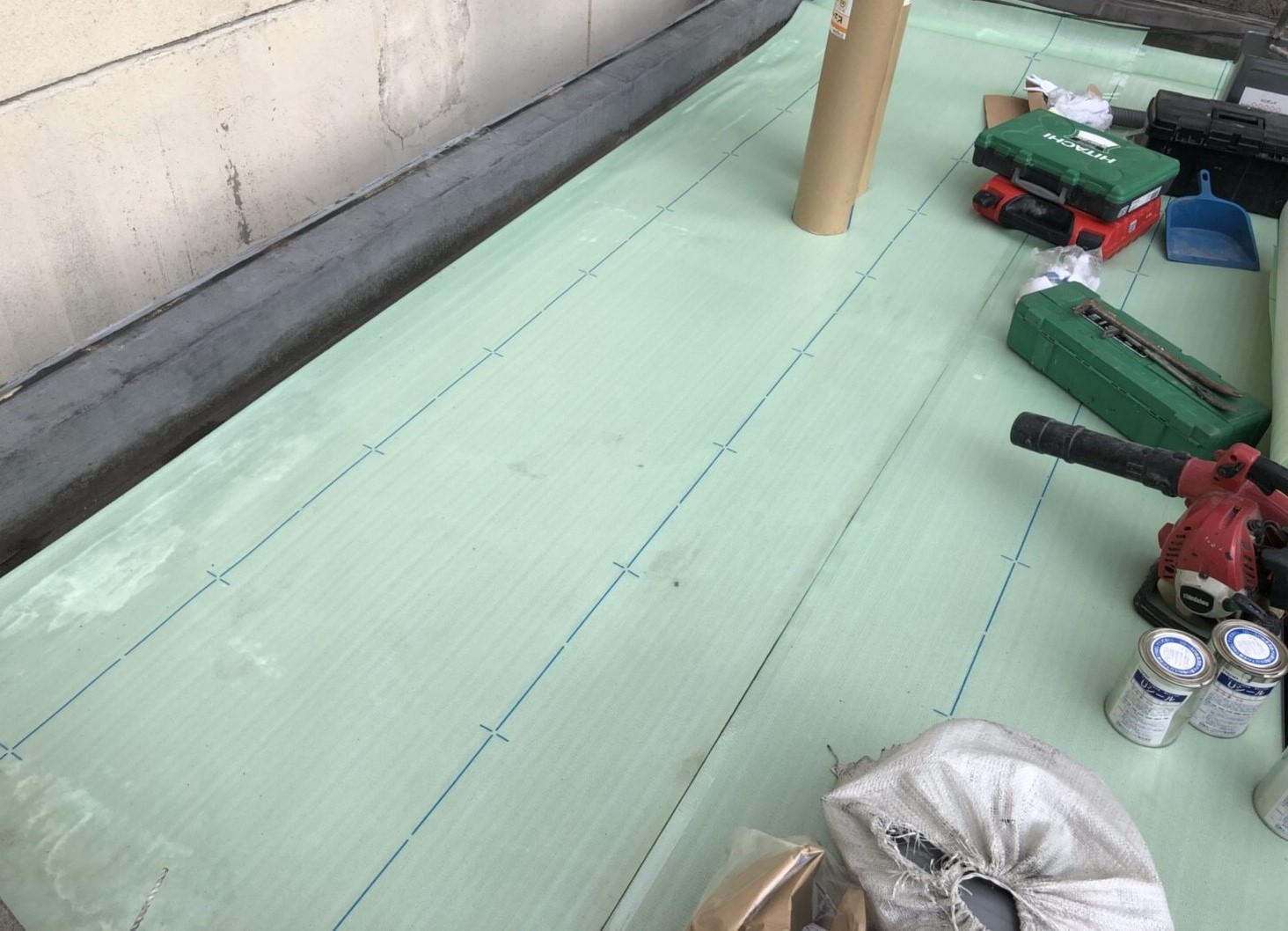 通気シートの敷設