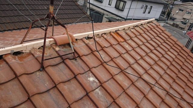 防災棟の施工の様子