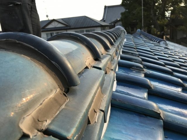 雨水が浸入している棟