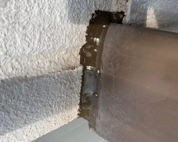 雨漏り補修後の笠木