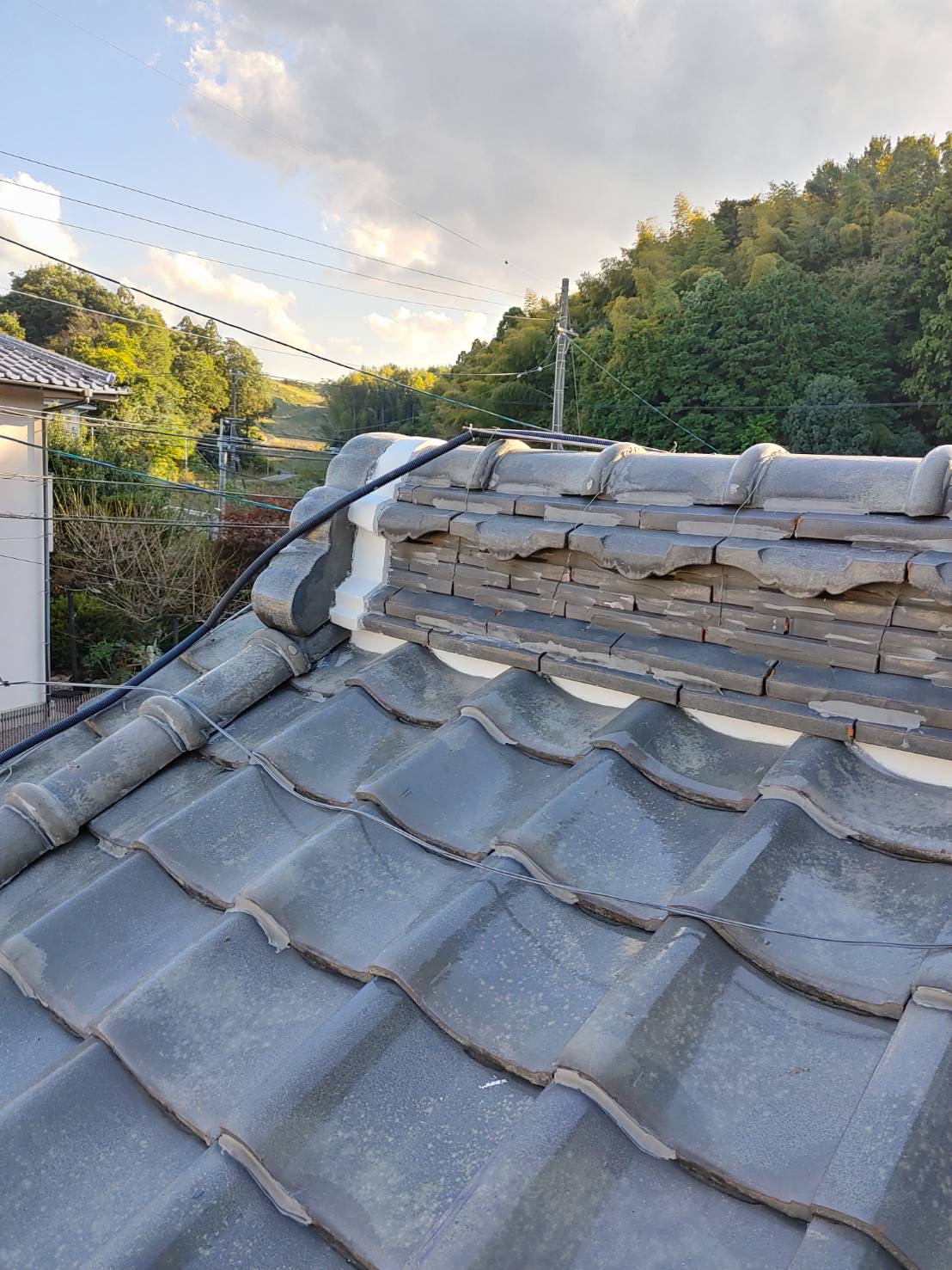 施工後の白い漆喰