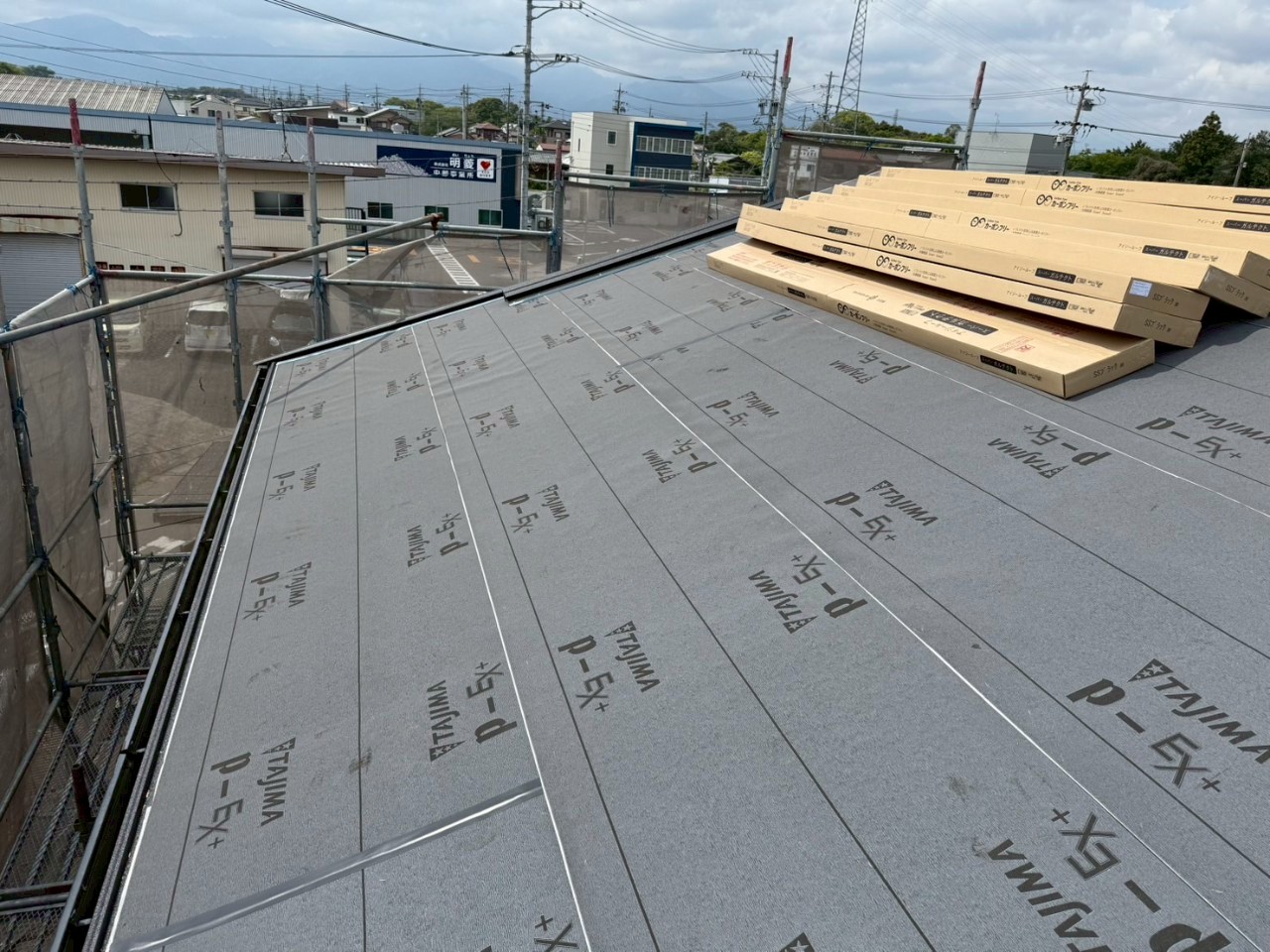 春日井市セキスイハイム屋根葺き替え