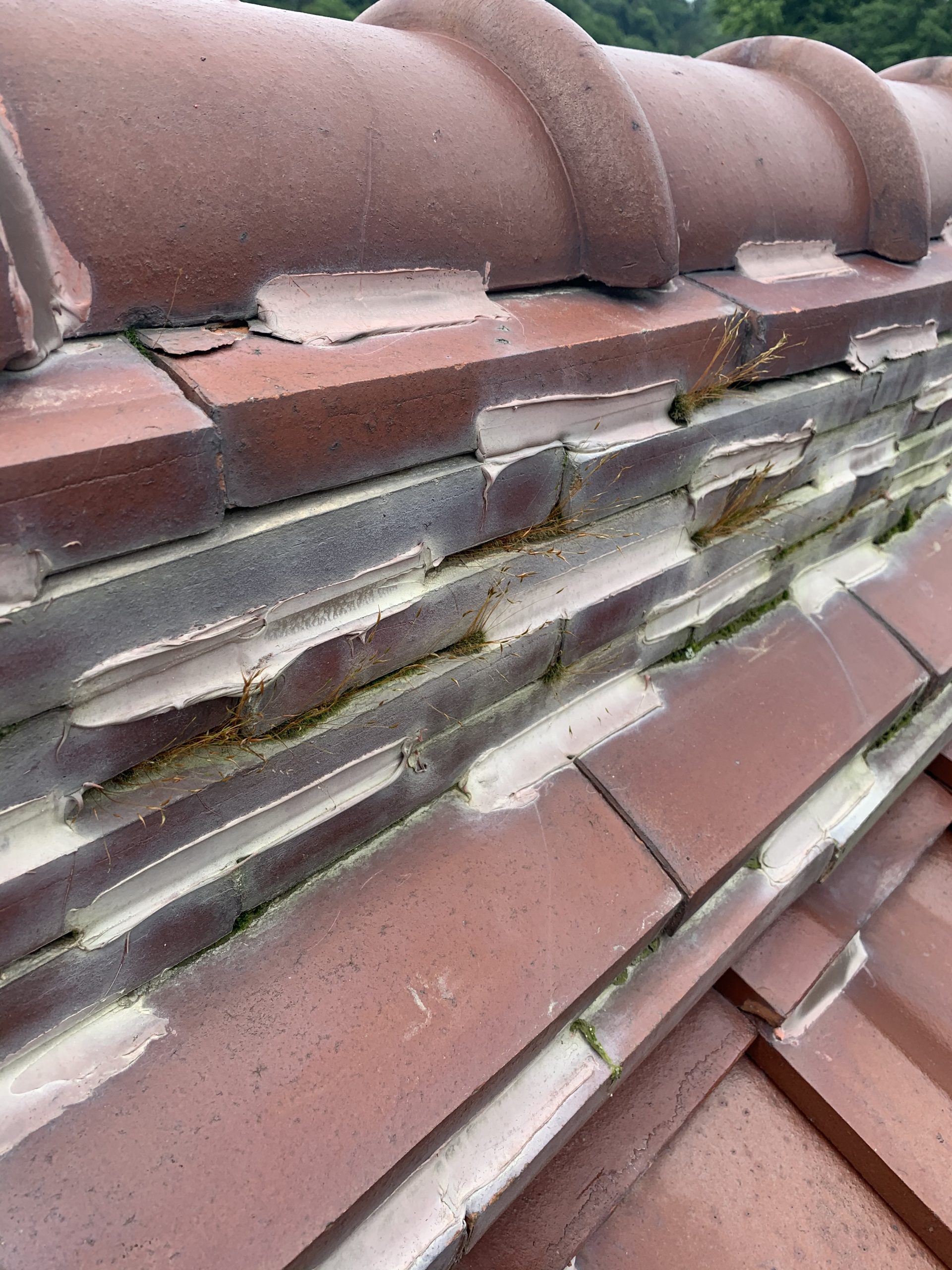 棟ののし瓦ズレ・コーキング処理例