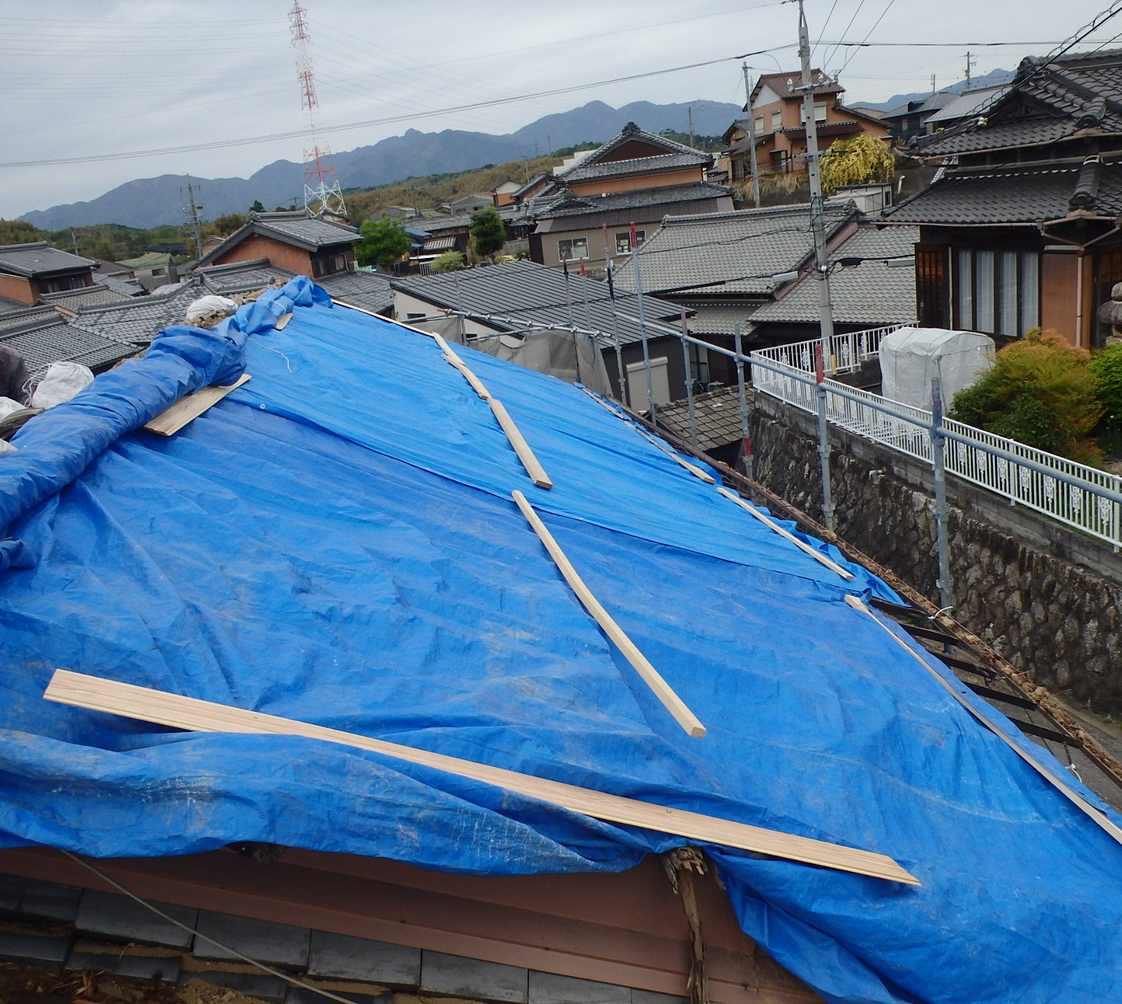 ブルーシート養生