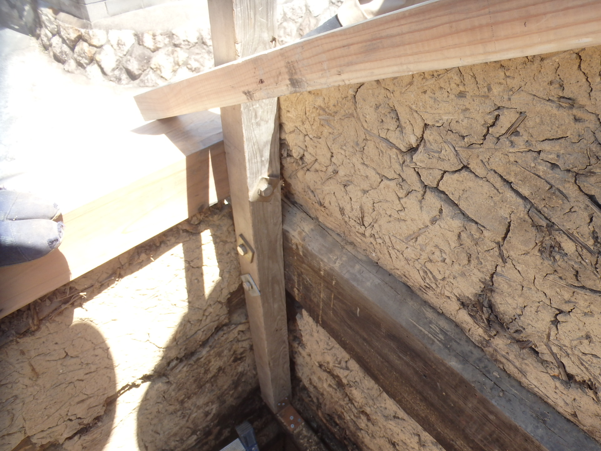 屋根柱腐食／母屋補強／軒桁補強