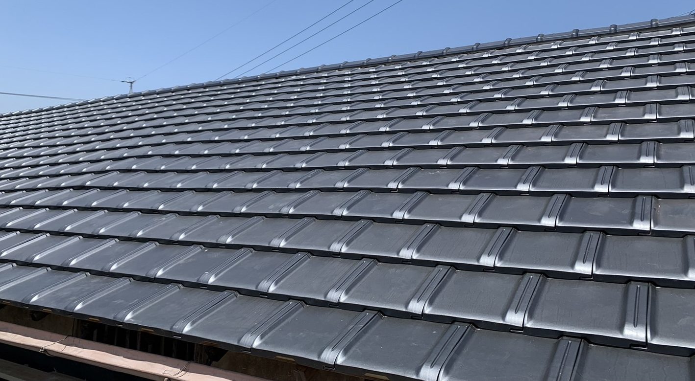 大棟(冠瓦)の完成後