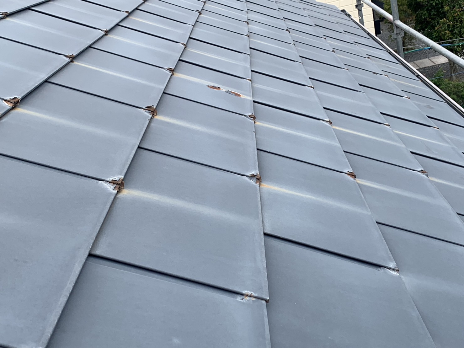  塩ビ鋼板の屋根診断