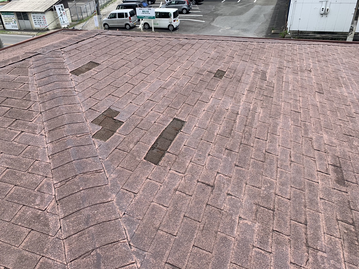 アスファルトシングルの意匠（近景）