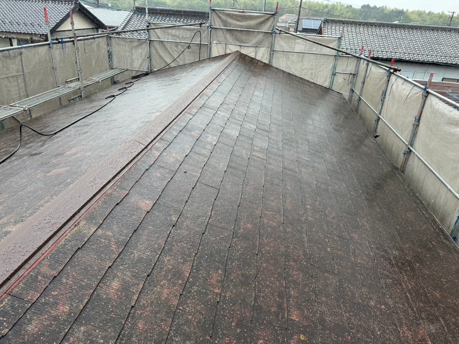 棟板金の交換完了！