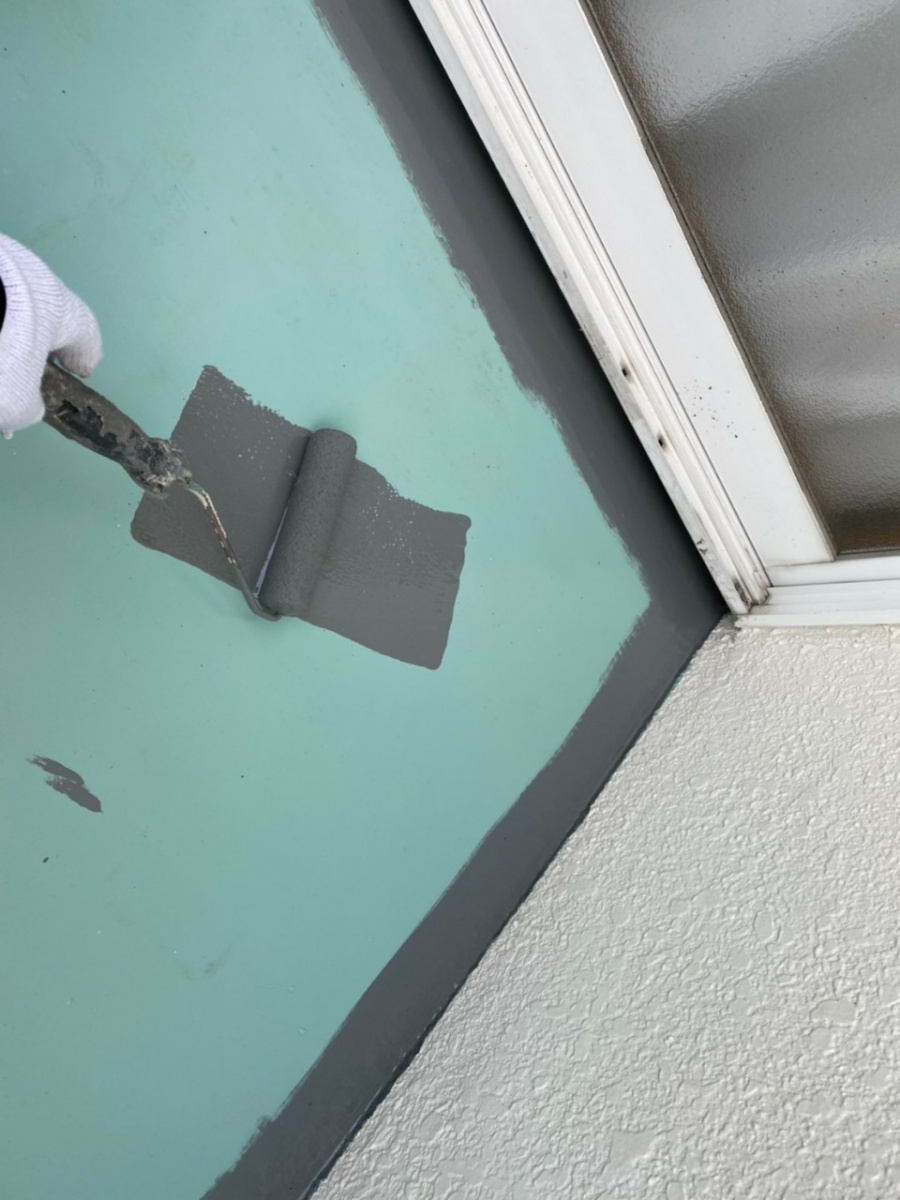 トップコート塗布して仕上風景