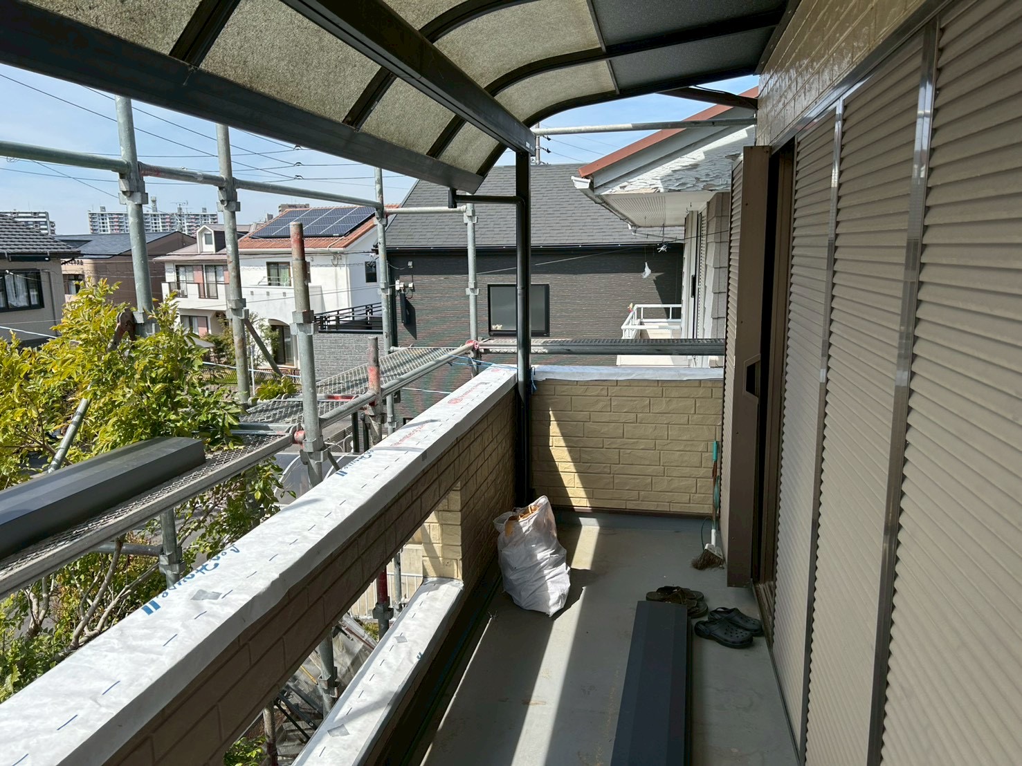 防水紙（ルーフィング）を敷設した雨漏り対策工程春日井市