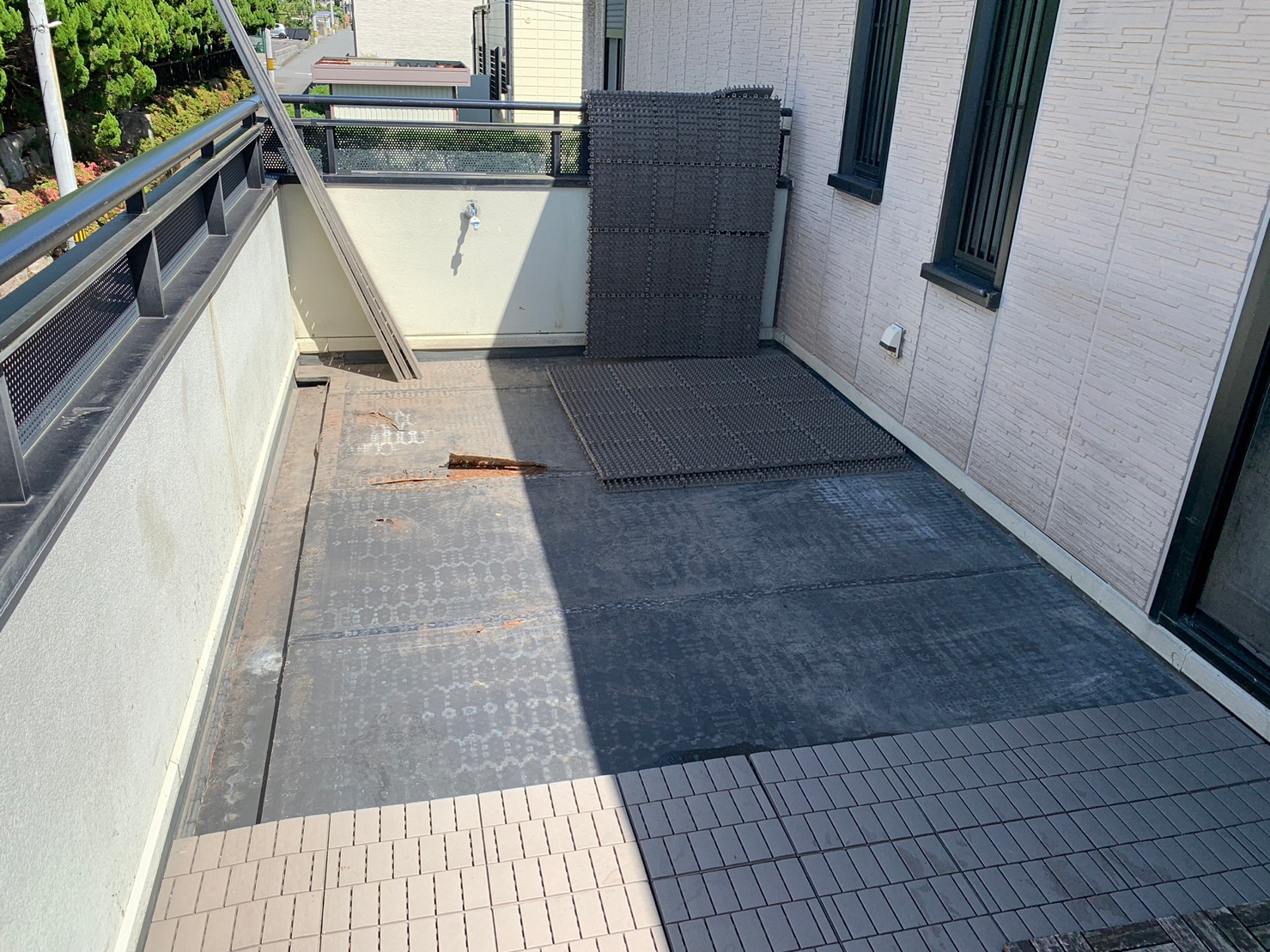セキスイハイムのベランダ防水施工前