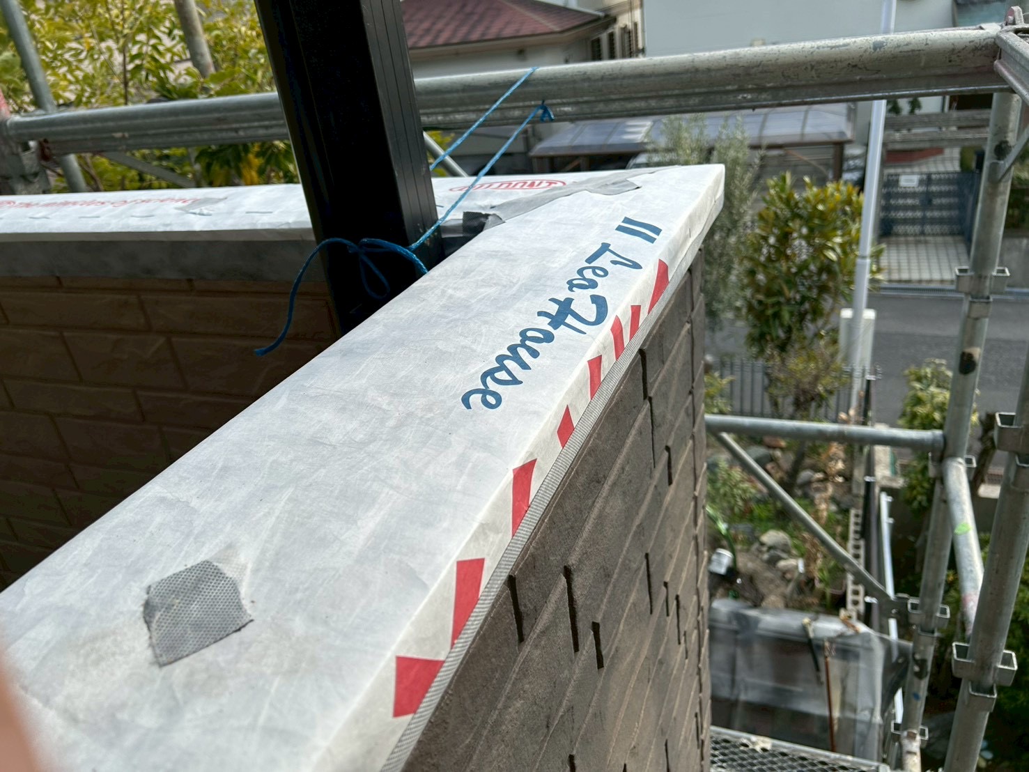 防水紙（ルーフィング）を敷設した雨漏り対策工程春日井市