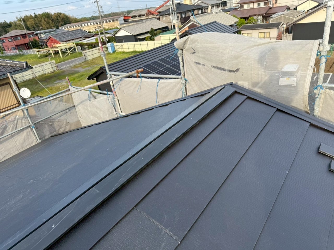 春日井市セキスイハイム屋根葺き替え