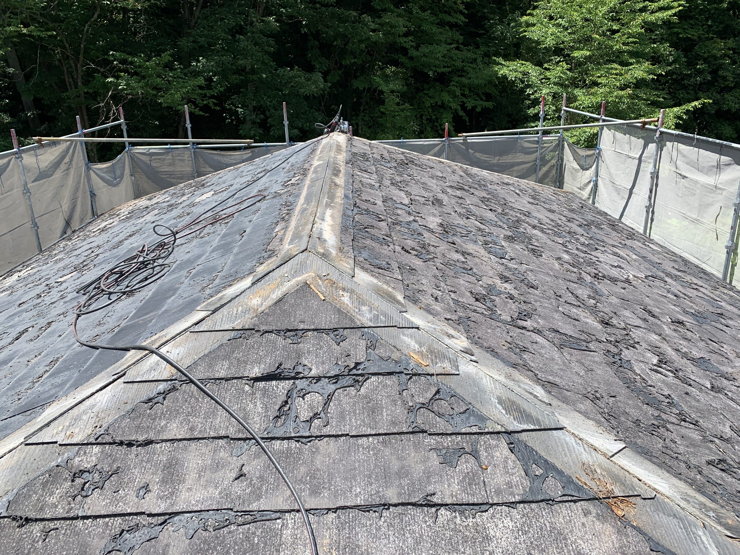 施工前屋根全体