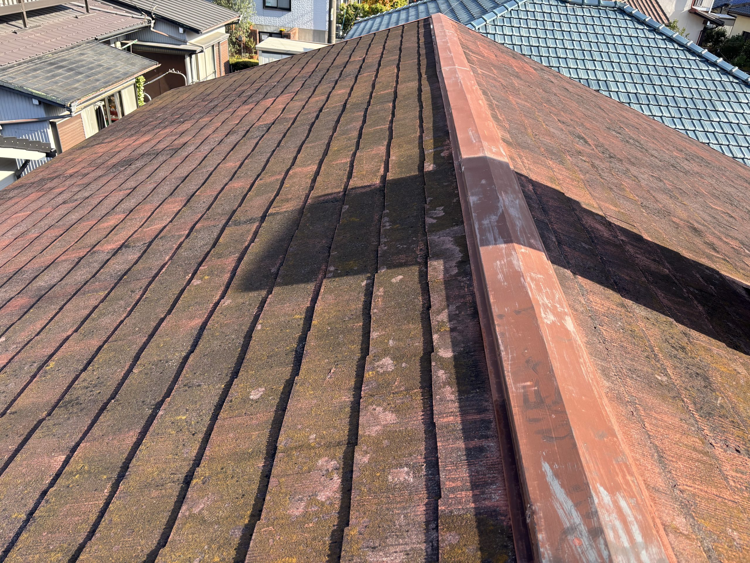 春日井市スレート屋根のカバー工法