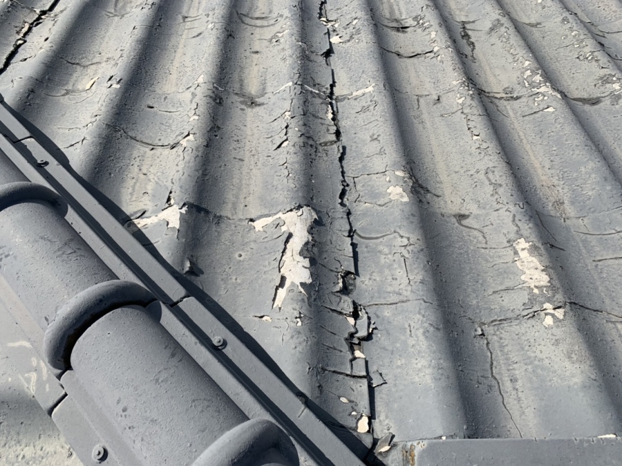 セキスイ瓦Uの状態を無料現地調査別角度写真