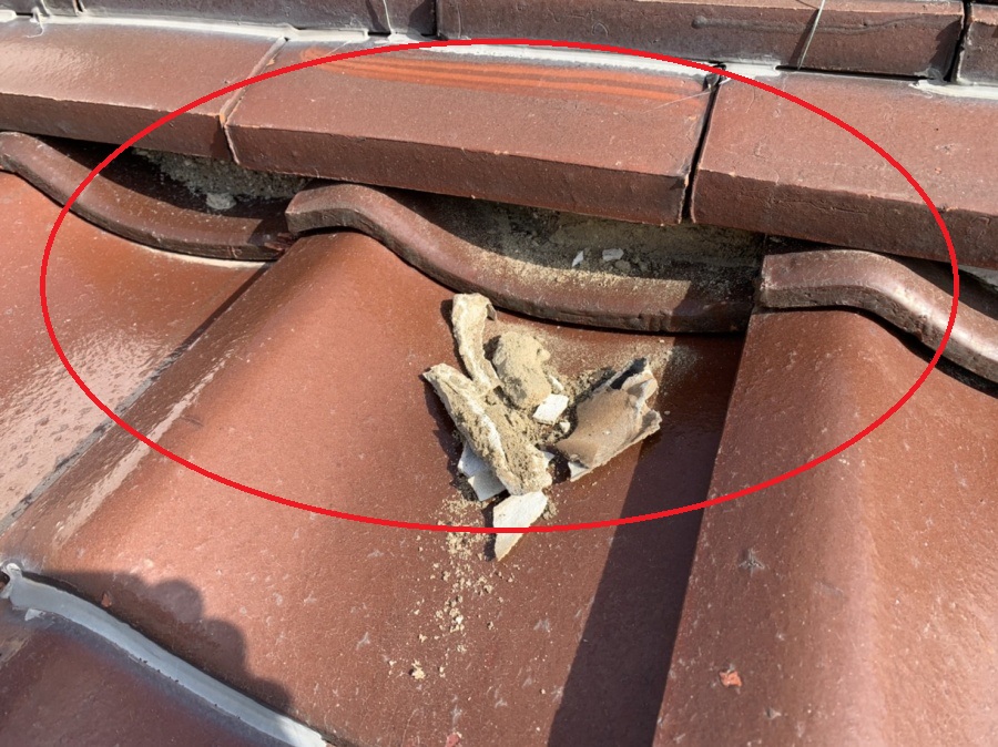 漆喰の劣化、剥がれ