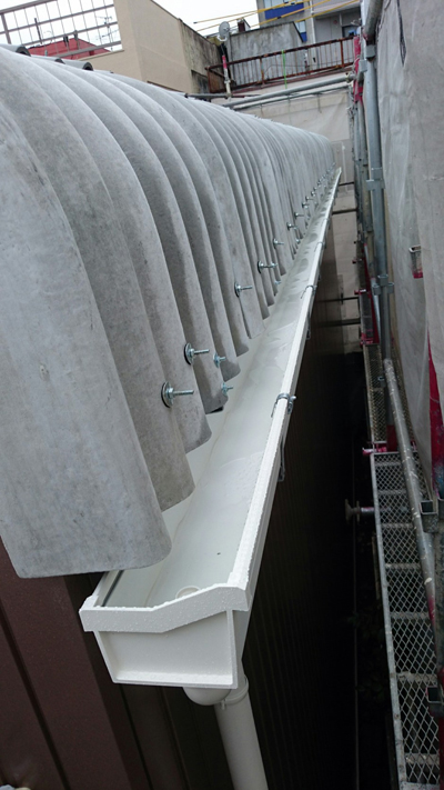 雨樋設置後の写真