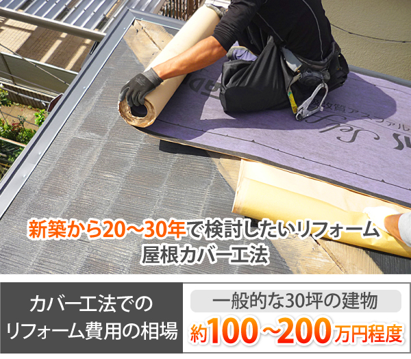 屋根カバー工法の屋根工事と費用