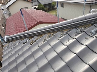 施工前の漆喰部分