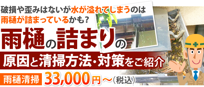 雨樋の詰まりの原因と清掃方法・対策をご紹介