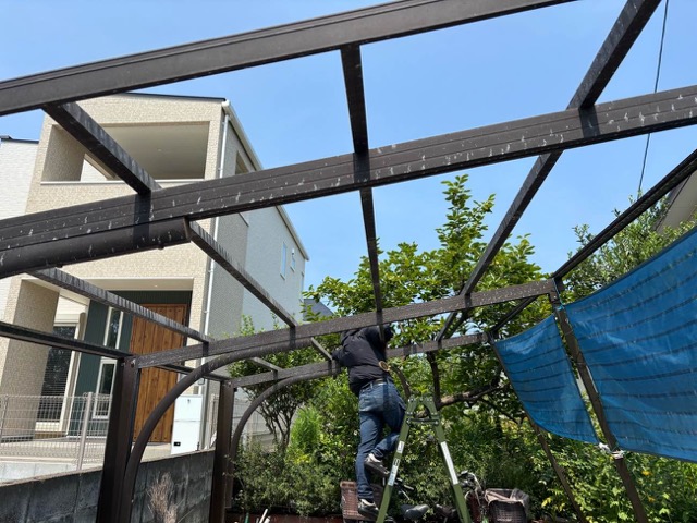 太宰府市のカーポート屋根撤去