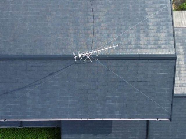 太宰府市で屋根をドローン撮影