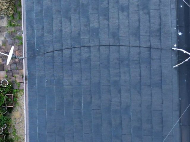 太宰府市のスレート屋根の塗膜劣化