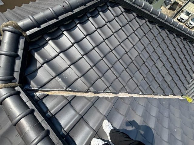 太宰府市の瓦屋根の雨漏り調査