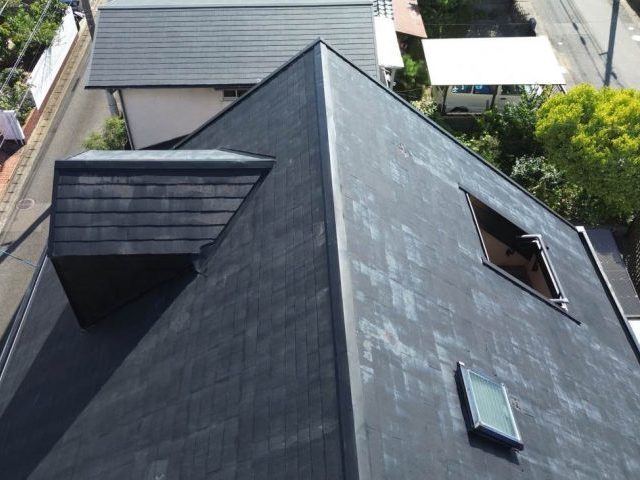 筑紫野市の劣化したスレート屋根