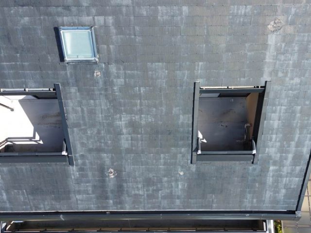 筑紫野市の塗装後4年で劣化したスレート