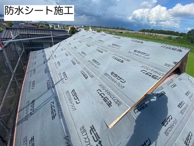 防水シート施工