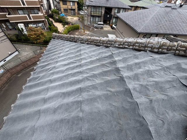 筑紫野市でシートによる雨漏り修理