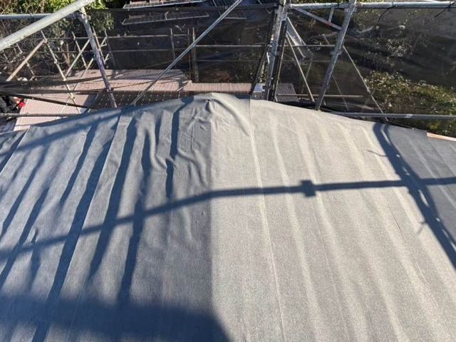 小郡市のカバー工法でルーフィング設置