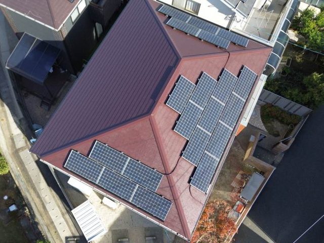 小郡市の塗装リフォームを終えた屋根