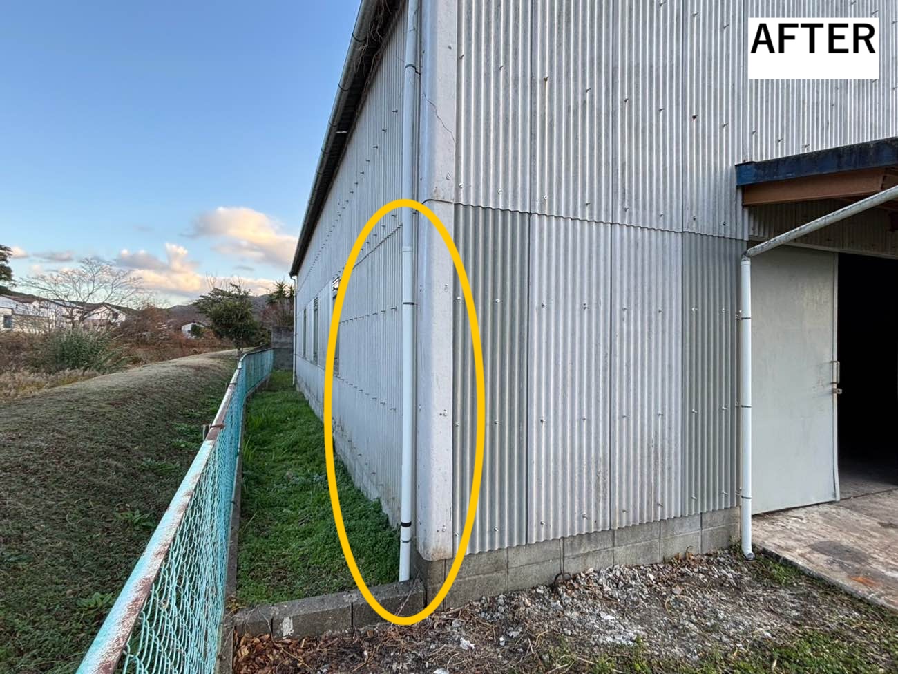 小波スレートの修繕