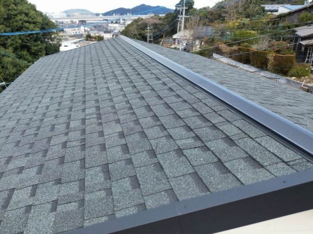 小郡市で棟板金の施工完了