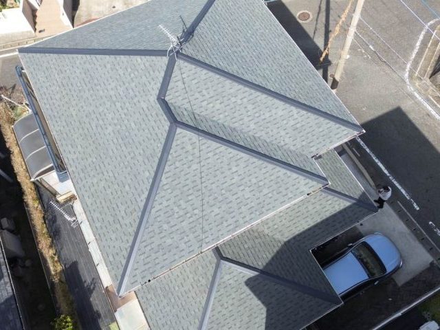 太宰府市でカバー工事できれいになった屋根