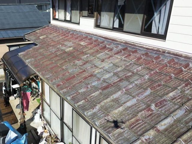 小郡市で確認された瓦の劣化