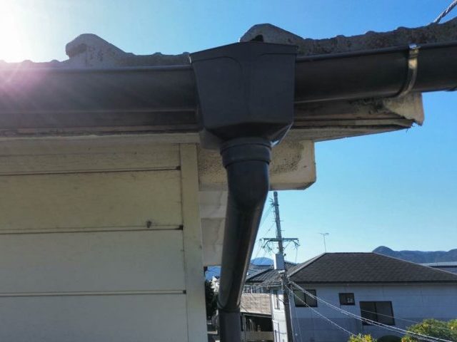小郡市で雨樋も調査