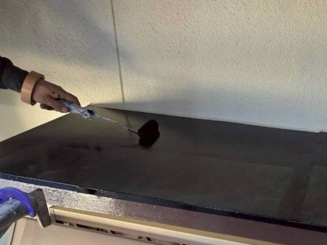 筑紫野市の庇上塗り