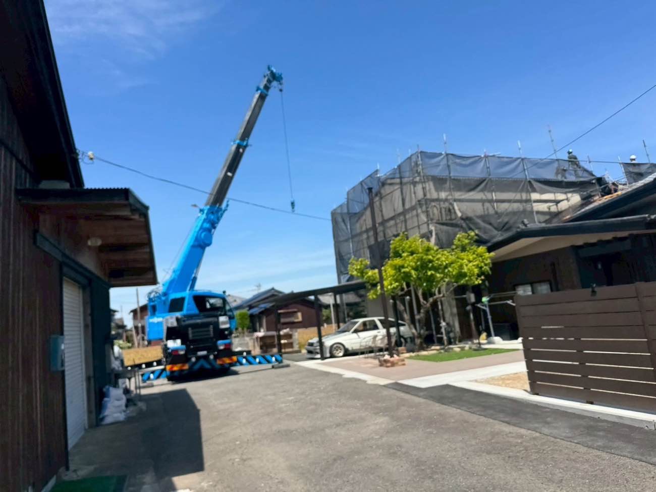 小郡市で足場組立