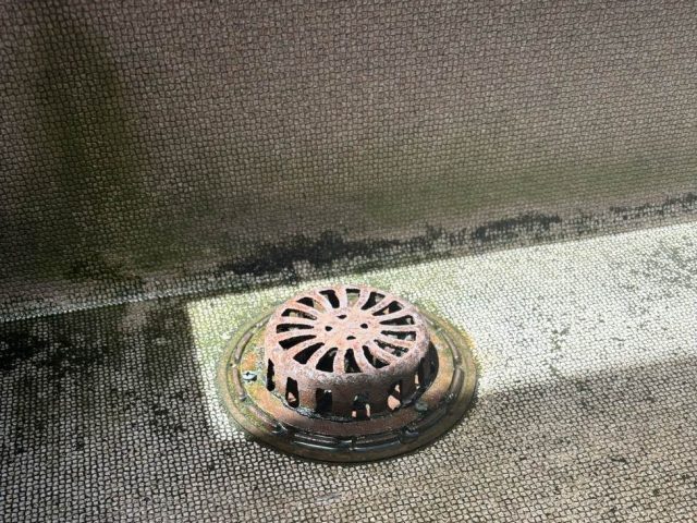 太宰府市で調査したベランダ排水口