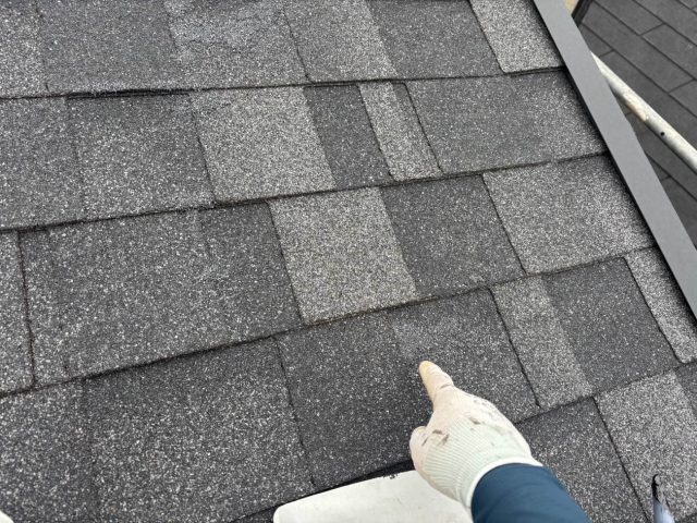 小郡市のアスファルトシングル屋根の被害