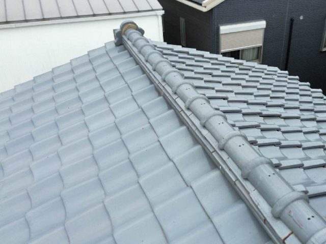 小郡市で瓦屋根を調査