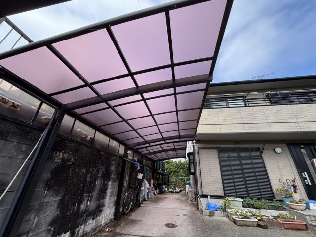 太宰府市にてカーポートの屋根の張り替え