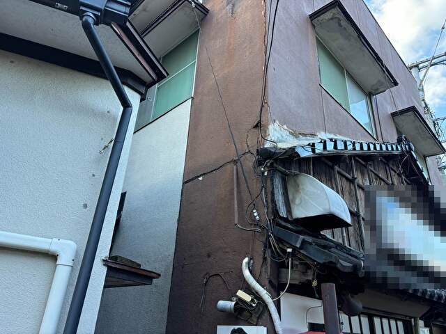 筑紫野市の調査で見つかった外壁の傷み