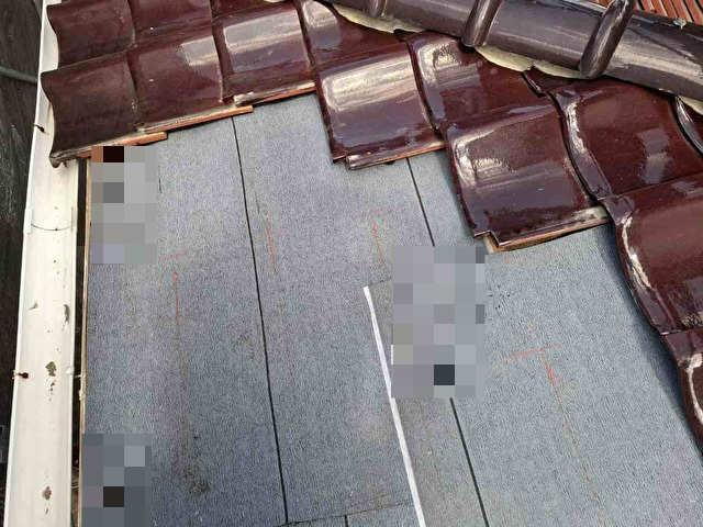小郡市で葺き直しにおける防水シート敷設