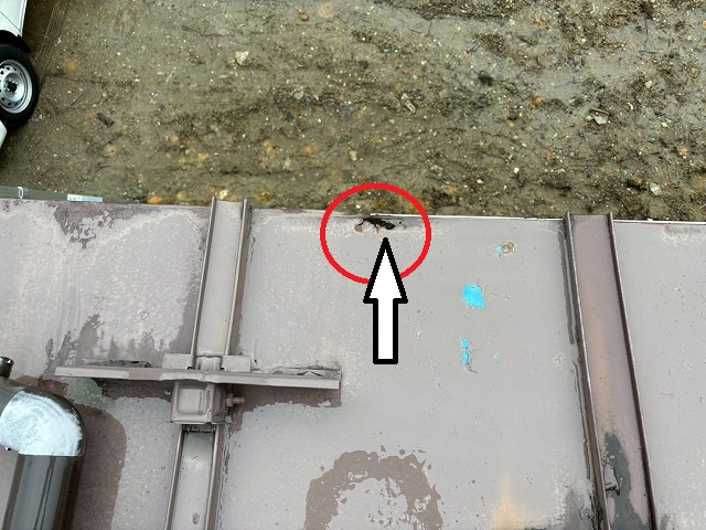 仙台市青葉区　先が錆により穴が開いている